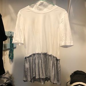 BCBG peplum cotton Tee